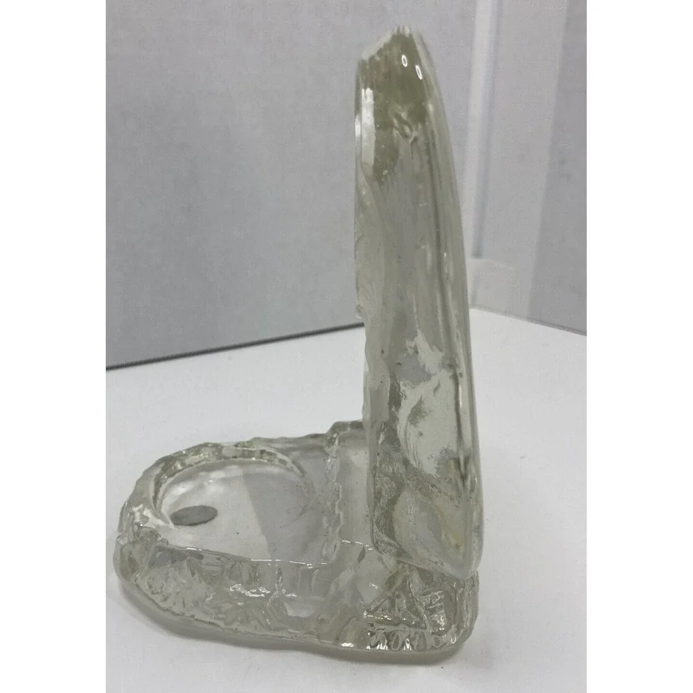Vtg Frosted Glass Nativity‎ Tea Light Candle Holder Mary Joseph Baby Jesus 5